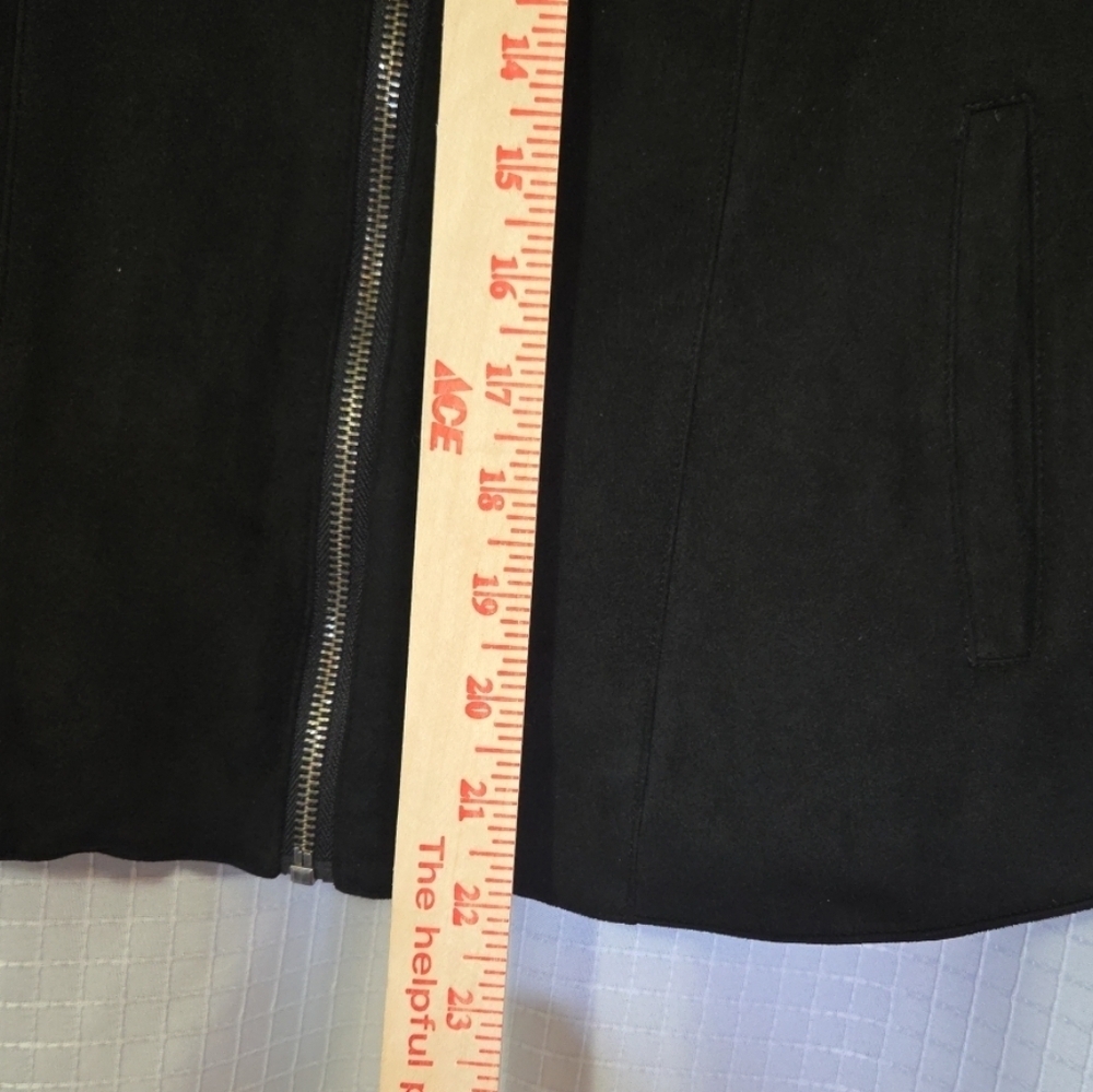 BKE Faux Suede Moto Jacket Women Size Large - Picture 5 of 8